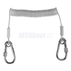 Раздвижной стальной проволочный шнур 1,6 м, защитный шнур с карабинами для фиксации рыболовных снастей