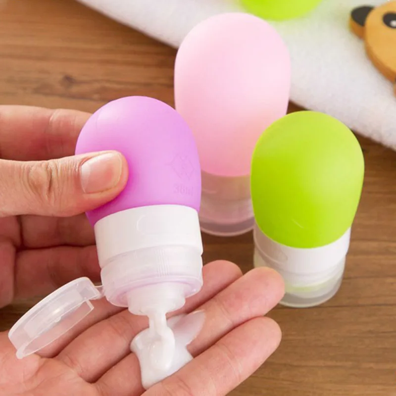38ml Silicone Refillable Portable Storage Press Bottles For Lotion Shampoo Make Up Tools Mini Traveler Bottle | Красота и здоровье