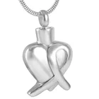 IJD8626 шелковая лента Inaly Сердце ожерелье с кремационной урной Keepsake 316L из нержавеющий стали памятный пепел ювелирные изделия кулон для женщин