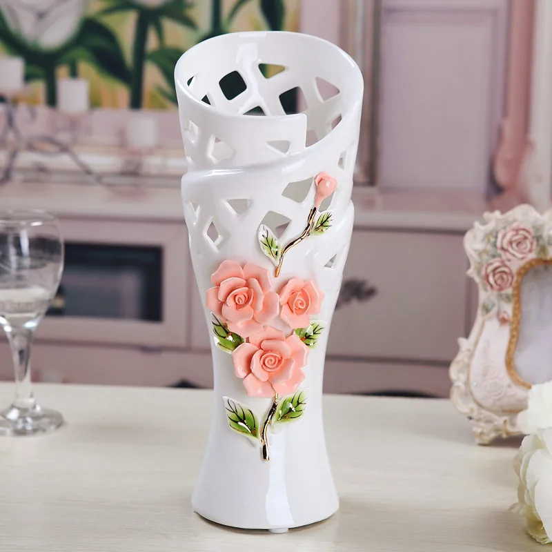 Керамическая ваза Цзиндэчжэнь стильные нефритовые фарфоровые декоративные