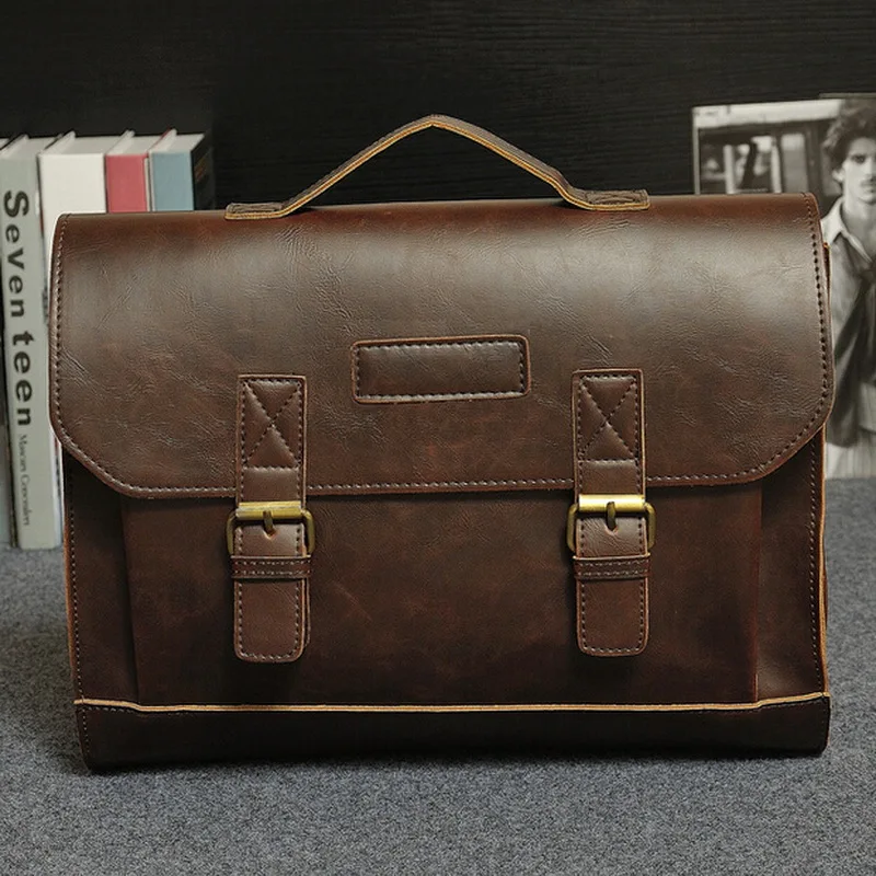 Brand New Fashion Men's Shoulder Bag Simple Vintage Leather Men Messenger Korean Style Cool Handbag Male briefcase 2016 сумка женская