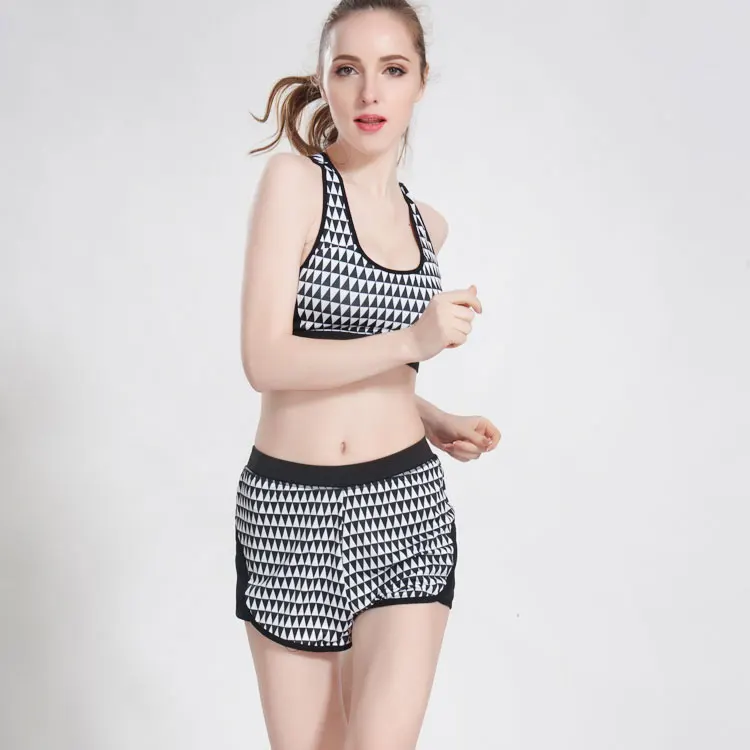 Женская спортивная одежда спортивные бюстгальтеры и шорты комплекты спортивной