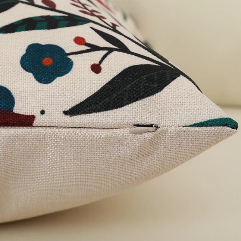 Explosion Garden Flower Retro Fresh Ins Beautiful Country Fabric Sofa Cushion Cotton Linen Pillowcase 45*45cm | Дом и сад