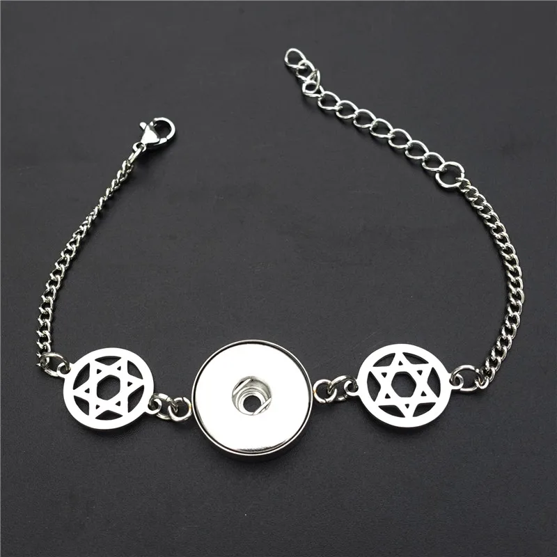 12 шт. браслет из нержавеющей стали 18 мм кнопки перо Корона Йога Крест навсегда мир