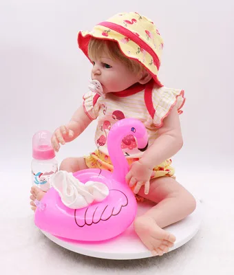 55 см силиконовая кукла Reborn Baby Girl виниловая с фламинго купальный костюм детская