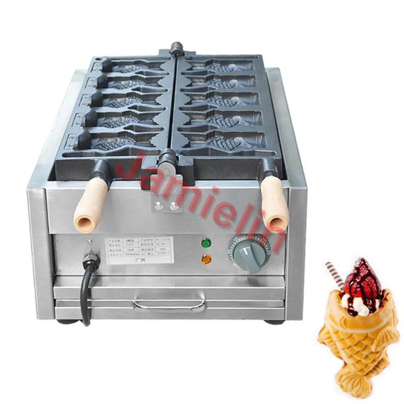 Коммерческая Машина Taiyaki в японском стиле из нержавеющей стали виде рыбы