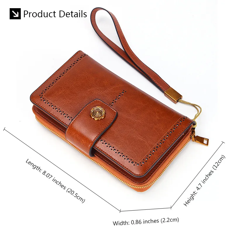 Кошелек из натуральной кожи женский классический на молнии|Женские кошельки| |