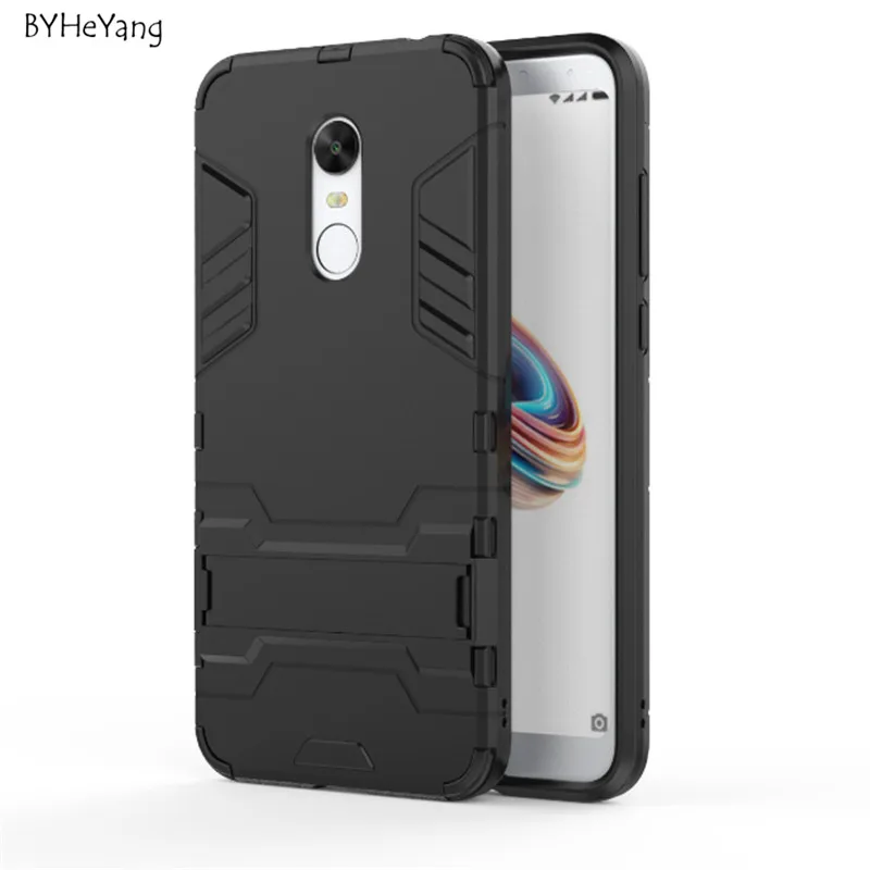 BYHeYang For Xiaomi Redmi 5 Plus Case Silicone Cover Anti-Knock Hard Plastic Robot Armor Slim Back Cases Capa | Мобильные телефоны
