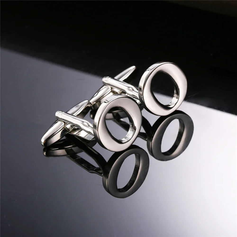 Мужские запонки высокого качества Алфавит O рубашки манжеты кнопки золото/цвет