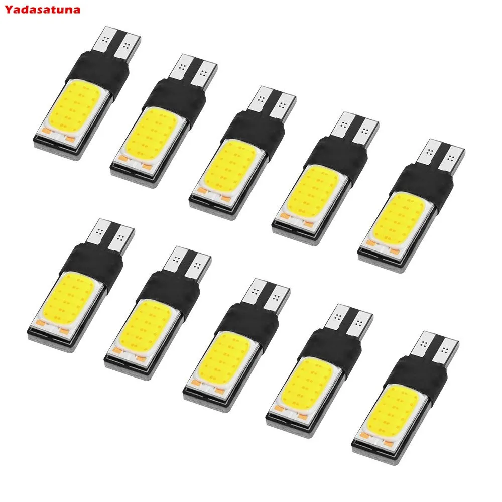 

10pcs T10 194 W5W COB 24SMD Ampoules LED DC12V 6000K Blanc Pur pour Lumieres de Lecture Automobiles, Lampes eclairage Interieur