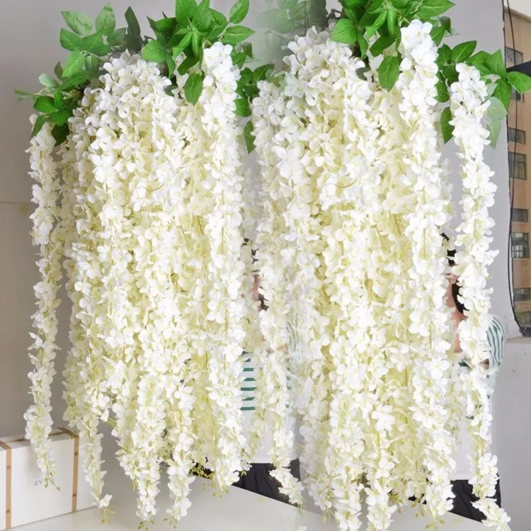 online NEW Silk Wisteria Vine 165 Cm Artificial Hortênsia Glicínias Rotins Sakura Para Peça Central Do Casamento 8 Cores Disponíveis