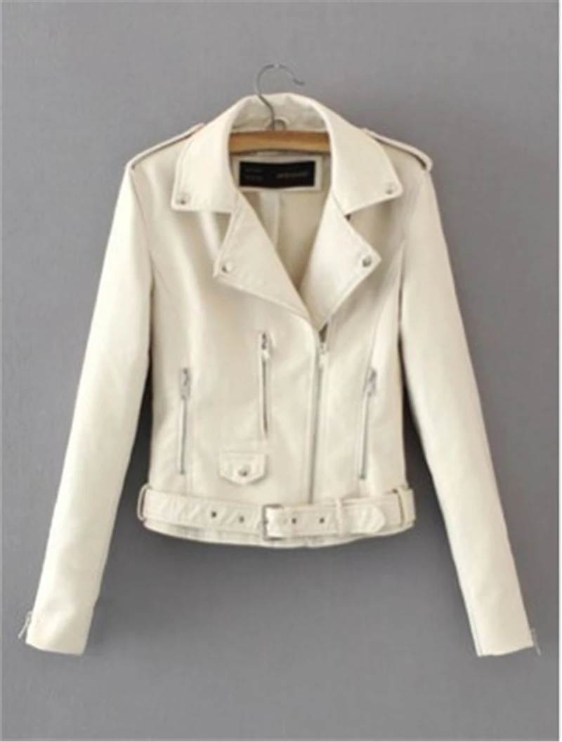 REALEFT 2019 Новая Женская осенне зимняя черная искусственная кожаная куртка с