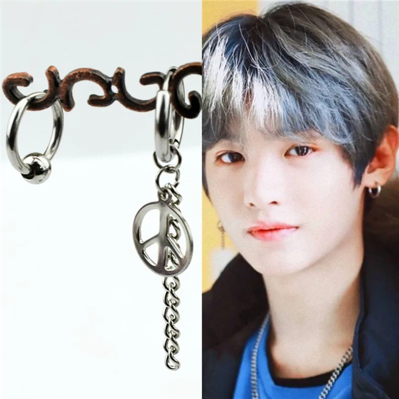 Корейский KPOP DNA из нержавеющей стали 1 шт. Bangtan Boys альбом JIMIN серьги-гвоздики модные