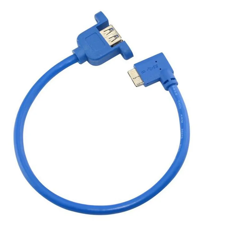 30 см Панель Крепление Женский USB 3 0 влево угловой микро B Мужской удлинитель |