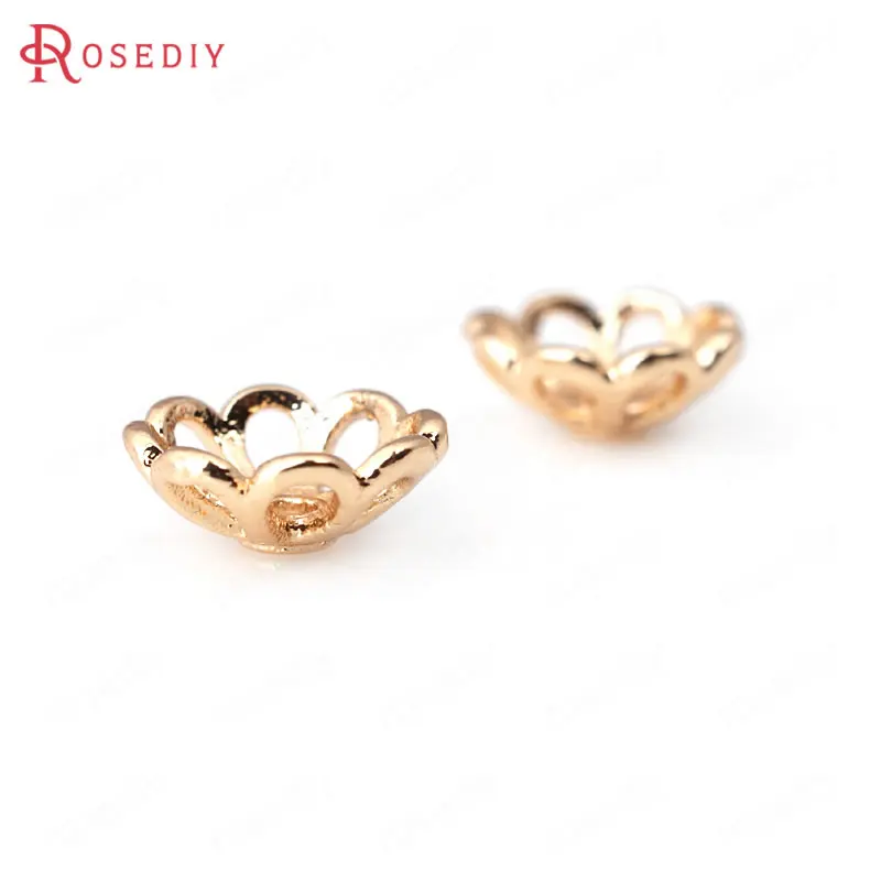 Латунные бусины с покрытием 24 каратным золотом 8/10 мм 10 шт.|diy jewelry accessories|jewelry