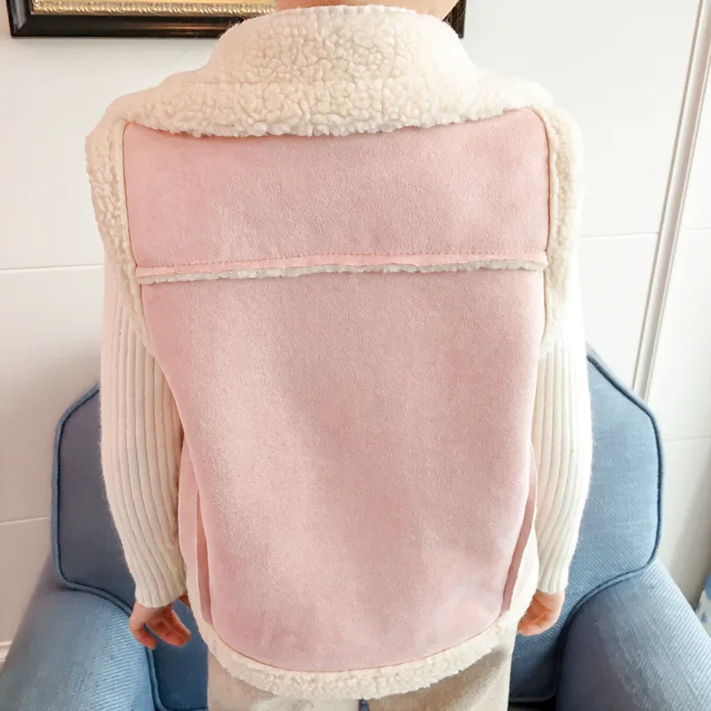 2018 Новое Детское зимнее пальто модный утепленный жилет из берберского флиса для