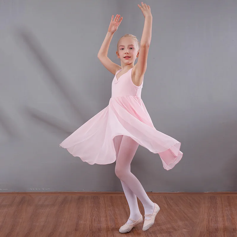 

Kids Ballet Dancing Dress Girls Dancing Tutu Costumes Children's Ballet Skirt Girls Dance Clothes Practice Suit D0788