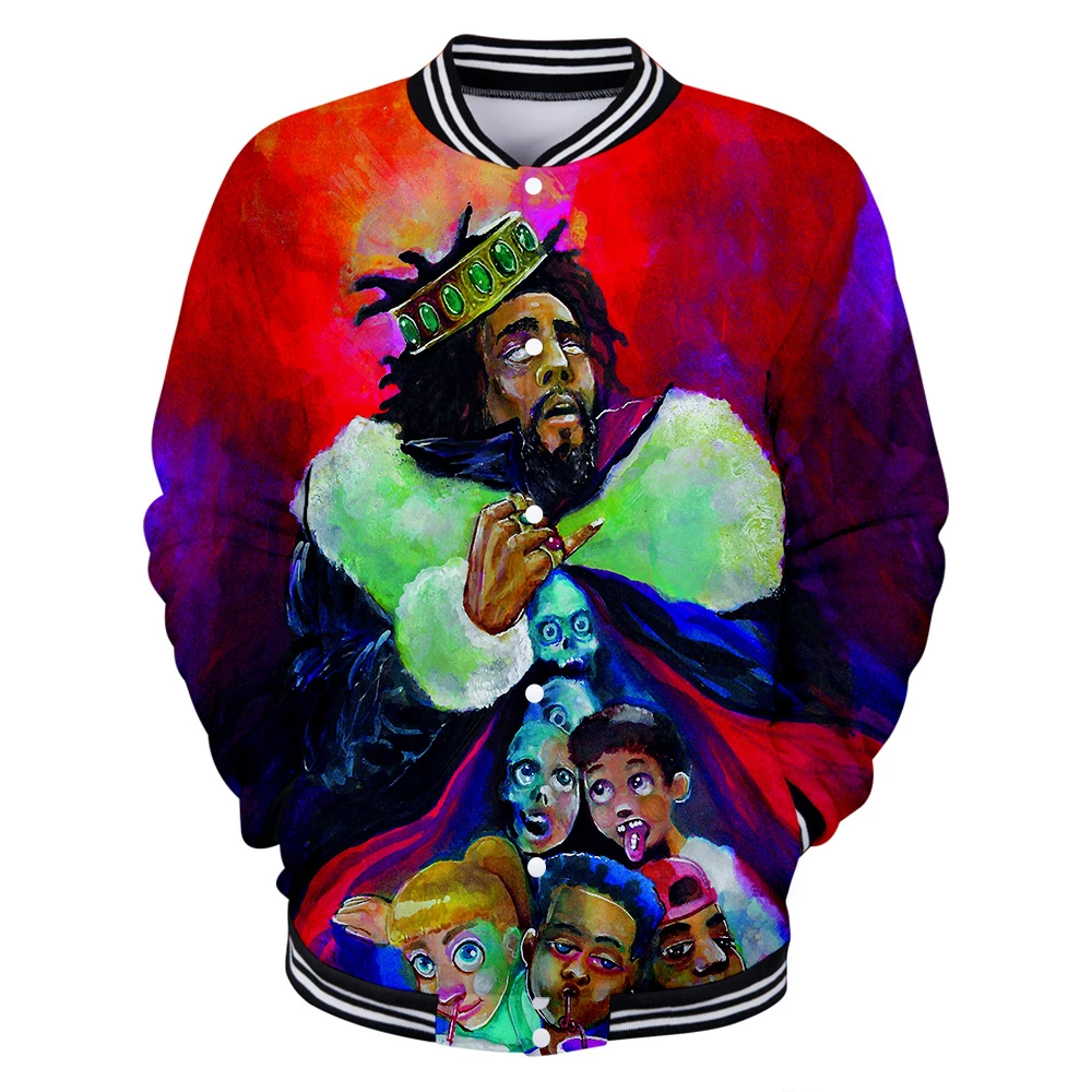 Женская/мужская бейсбольная куртка J. Cole модная повседневная с длинным рукавом в