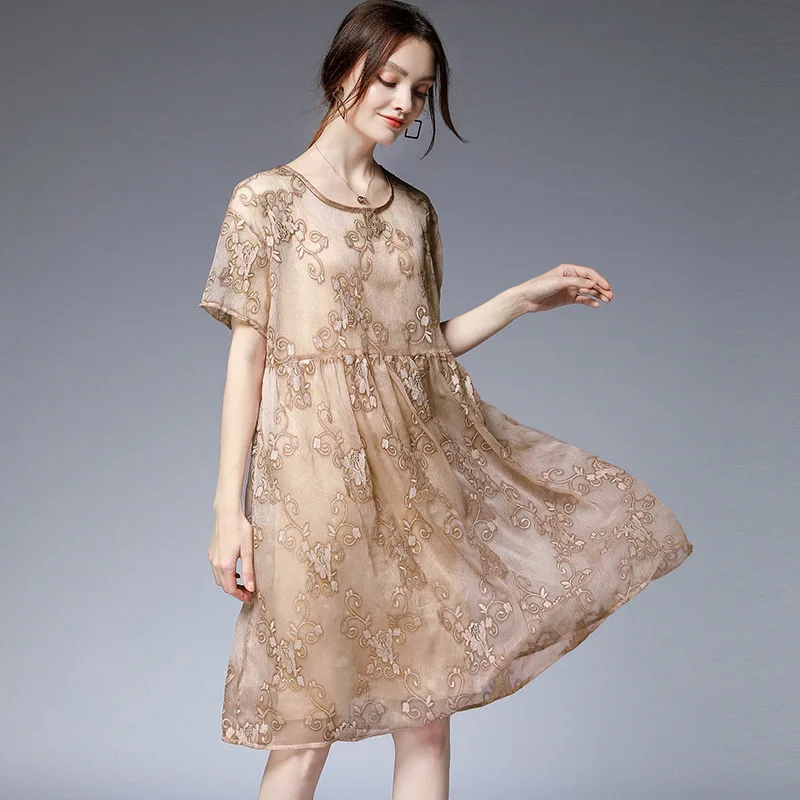 Платье женское шифоновое свободного кроя элегантный вечерний наряд в стиле