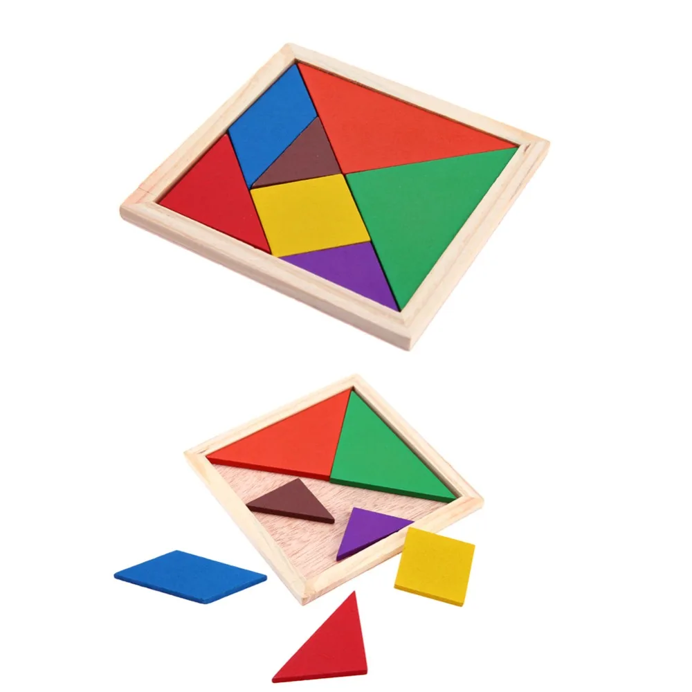 Детский красочный пазл сделай сам деревянные игрушки геометрическая форма 3D
