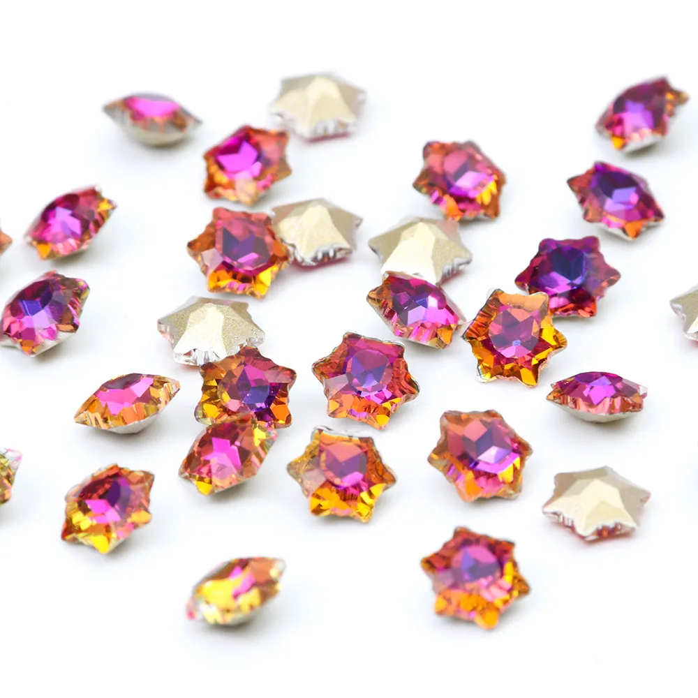 10 шт. дизайн ногтей Снежинка блестящие стразы из горного хрусталя украшения Шарм