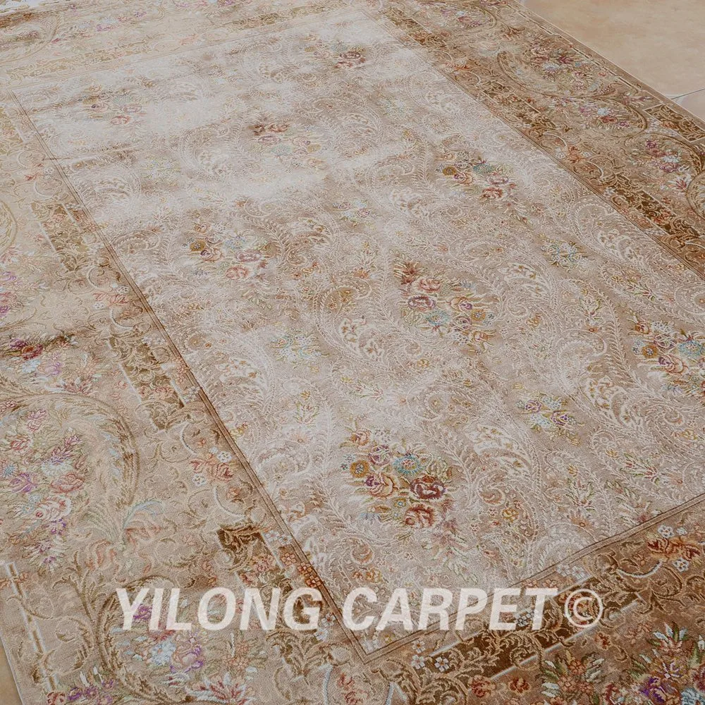 Yilong 5 &quotx 8&quot ручной работы турецкий ковер верблюжий завязанные чистые шелковые