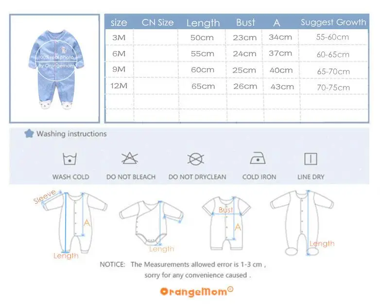 

New Born Baby Clothing 3-12M Kids Footed Pajamas Baby Boys Girls Cotton Spring Roupas Cartoon Overall Baby Boutique Clothes Out