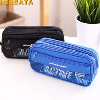 new boys large capacity oxford multifunctional pencil bag durable pencil case multi layer children student school storage pouch