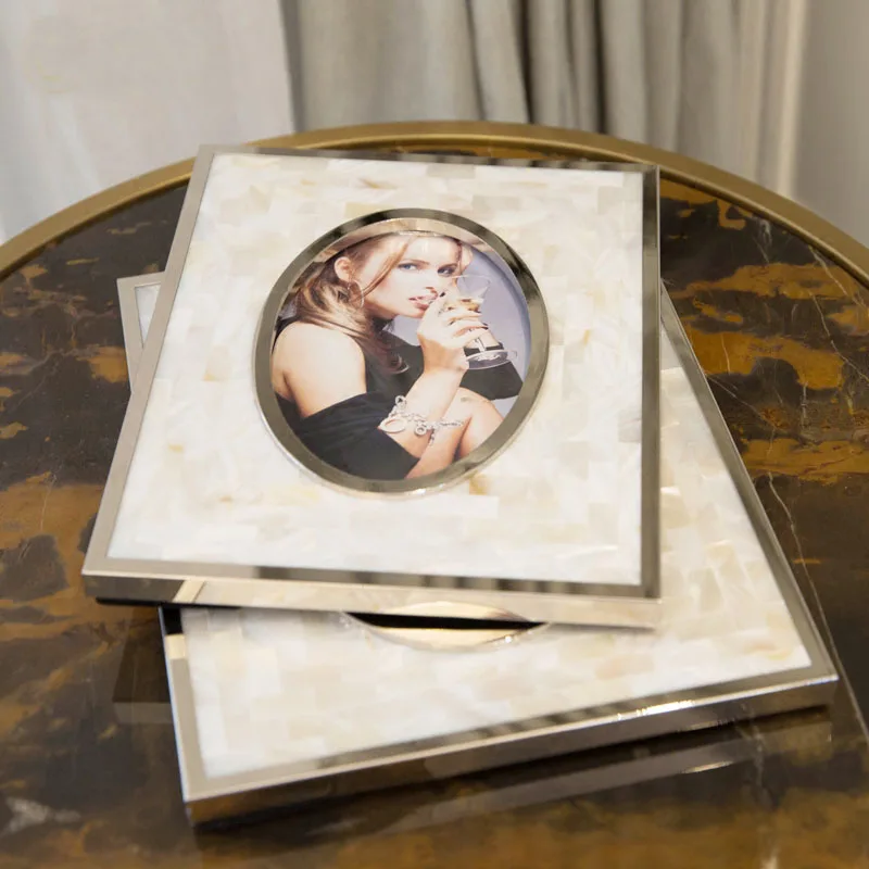 

(2 units/pack) Luxury High Grade American Style Seashell Photo Frames Holders YSPF-014