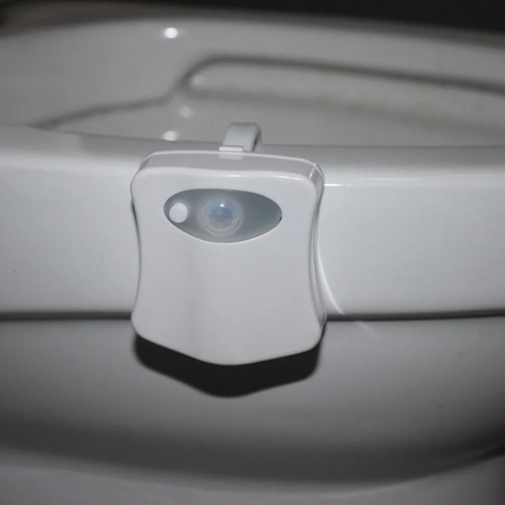 Креативный ночной Светильник для туалета для дома, Toliet, для ванной комнаты, автоматический датчик движения, светильник для сидения, ночник с 8 сменами цветов