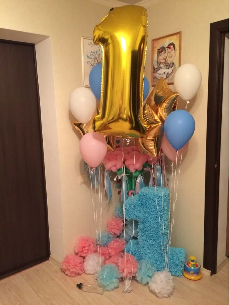 40-дюймовый золотой цифровой набор 0-9 фольгированных шаров для свадьбы, детского дня рождения, праздничных мероприятий и декорации на тему "Малыш".