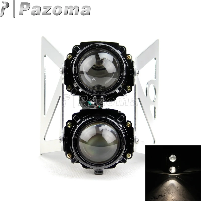Двухслойные фары для мотоцикла Головной фонарь мотоциклов Suzuki Yamaha Honda Kawasaki Sachs