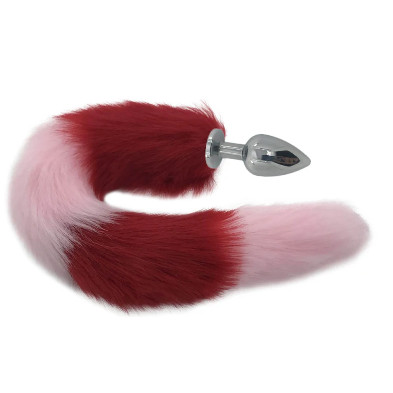 SML металлическая Анальная пробка набитый лисий хвост женское устройство для