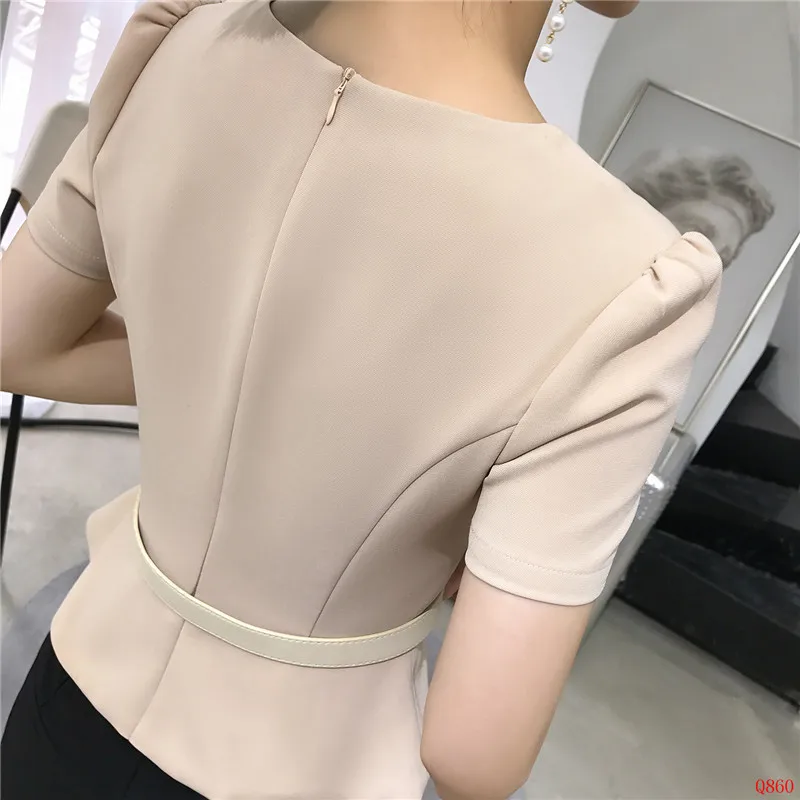 Формальные Элегантные бежевые летние блейзеры и куртки с коротким рукавом