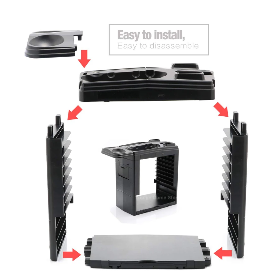 Зарядная док станция для Nintendo Switch аксессуары база хранения держатель игр