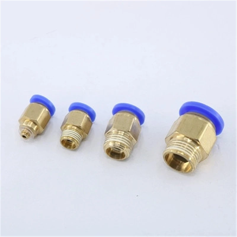 PC 1/8 ''1/4'' 3/8 ''1/2'' Мужской 14 мм 16 мм прямой нажимной Пневматический фитинг для подключения деталей воздушного компрессора