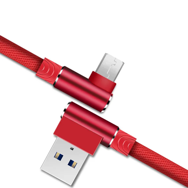 1 м 2 м 3M Micro USB зарядное устройство Android 90 градусов кабель для samsung S5 S6 S7 A3 A5 J5 J7 Xiaomi Redmi 4X Note 4 длинный шнур зарядки