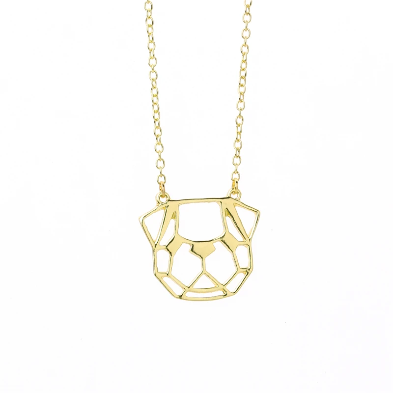 10 шт./лот новейшее уникальное оригами мопса ожерелье с головой милая собака лицо