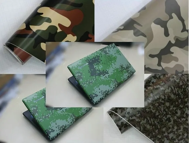 1 52x20 м Арктическая черная серая камуфляжная виниловая Автомобильная наклейка