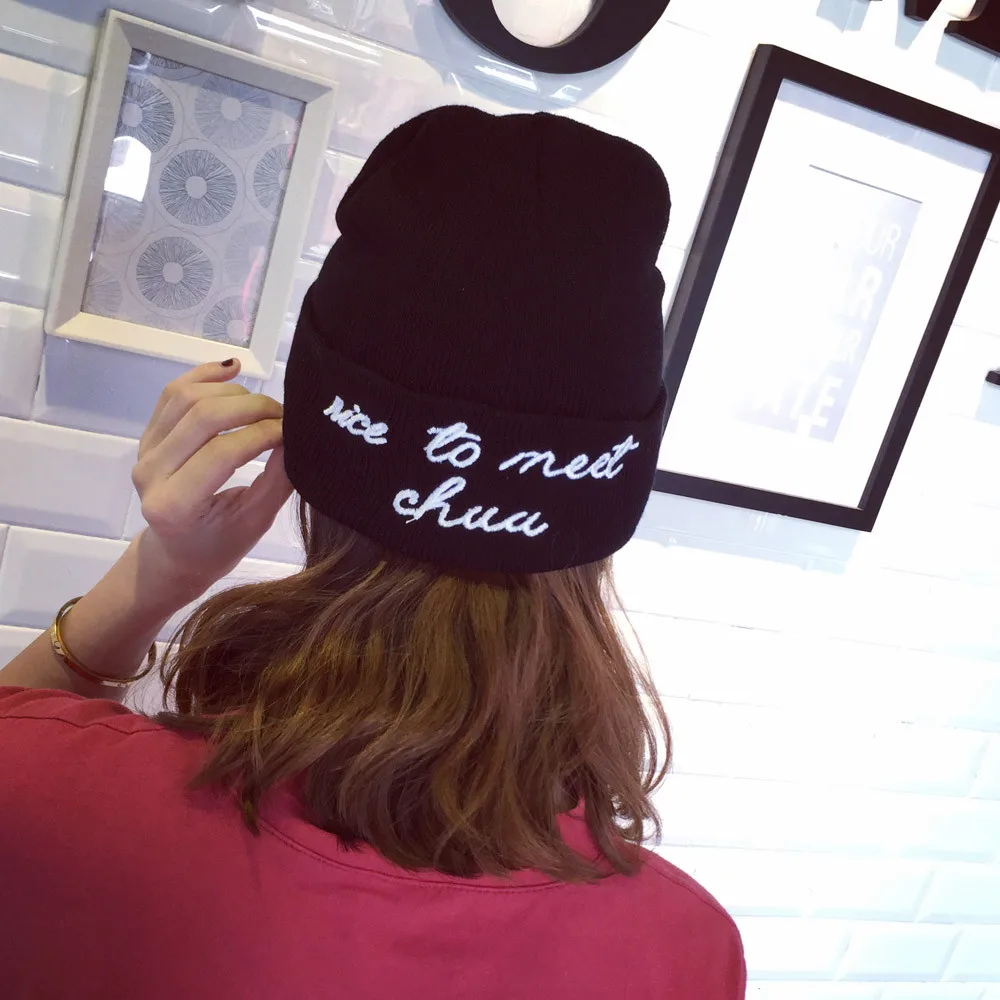 2019 Рождественская шапка зимняя сохраняющая тепло Роза вышивка аппликация