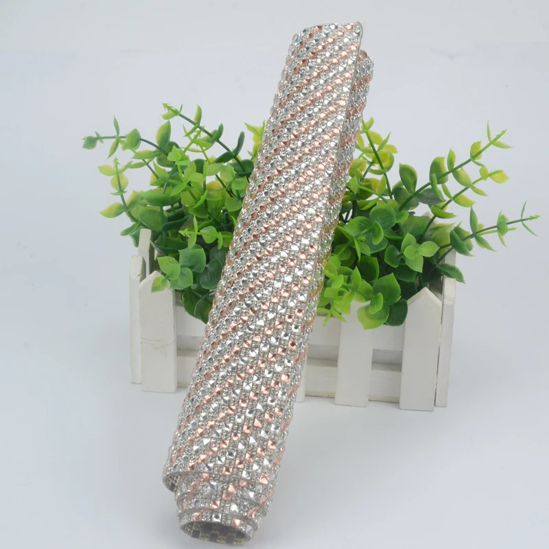 Высококачественный 24*40 см/рулон отделочный камень и кристальная сетка Свадебная