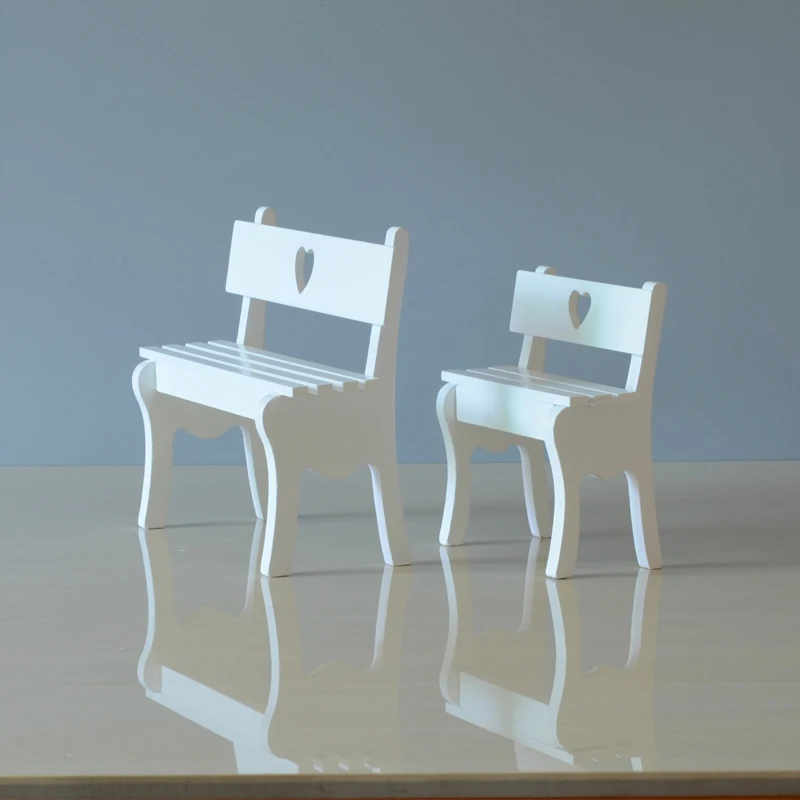 Домашний декор деревянный стул стол фигурки реквизит для фотосессии ручная