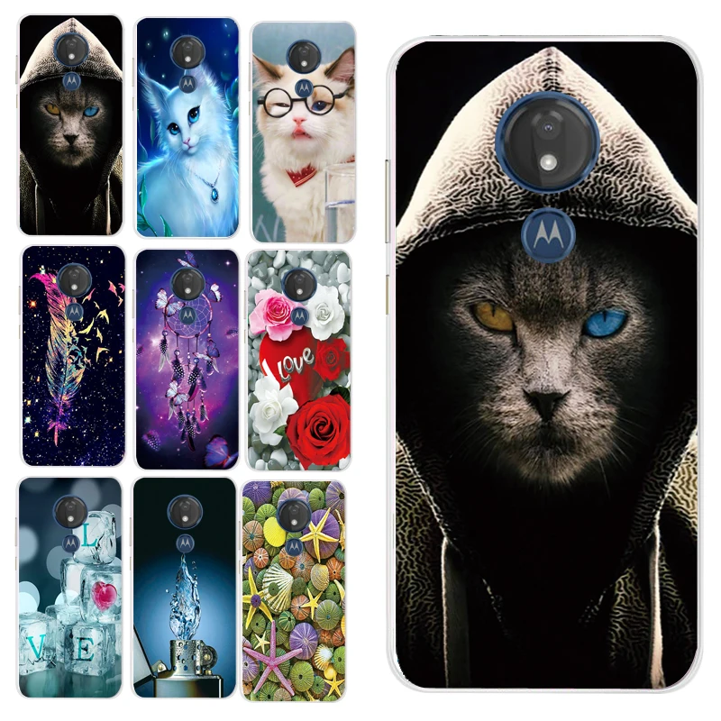 Cool Cat Animal Case Cover for Motorola Moto G7 Power Play Plus P30 Note Z3 E5 G6 Housing Shell Phone Bag | Мобильные телефоны и