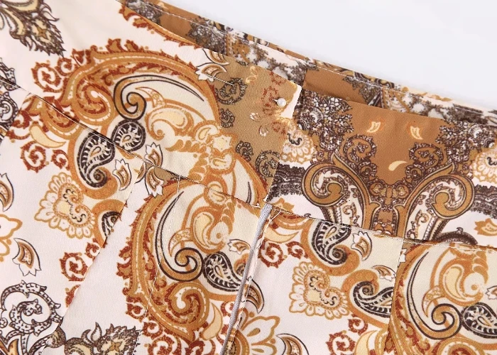 2019 Женские винтажные шорты с цветочным принтом плиссированные Бермуды женские