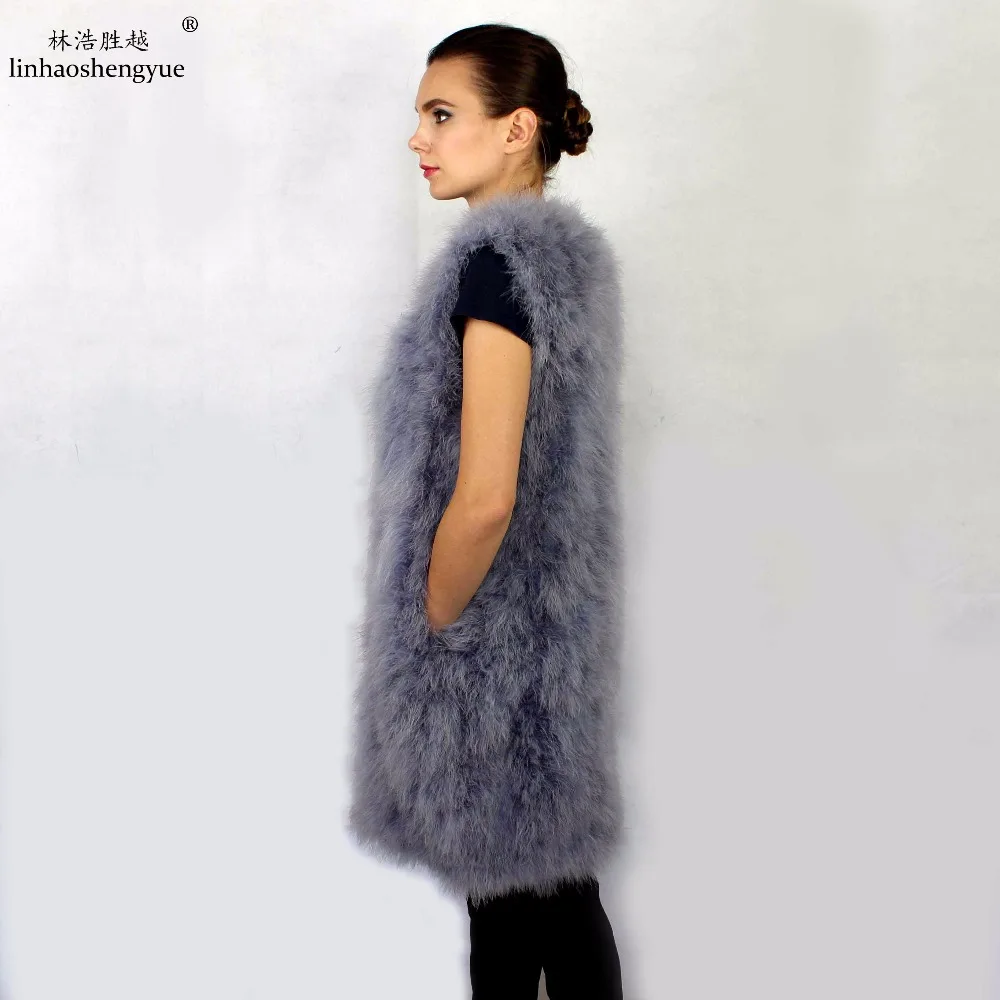 Linhaoshengyue Ostrich Hair Vest  2016Best Sellers