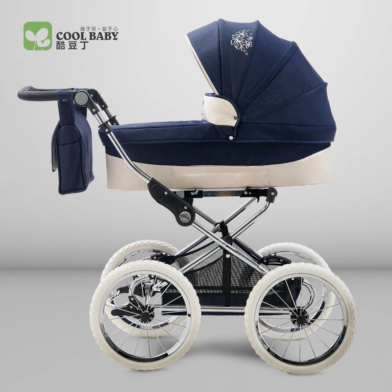 Coolbaby королевская детская коляска Двусторонняя подвеска высокий пейзаж Четыре Колеса Тележка Горячая
