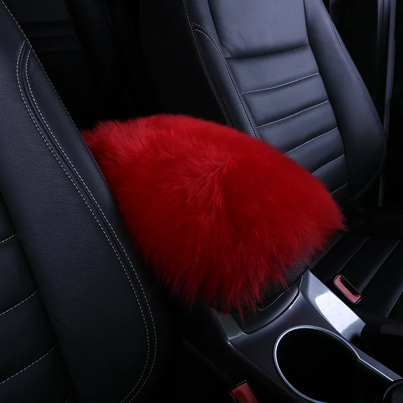 3 Зимний теплый меховой плюшевый автомобильный подлокотник, автомобильная центральная консоль, подлокотник, коробка для подлокотника, мягкая подушка, универсальная установка - Название цвета: 3