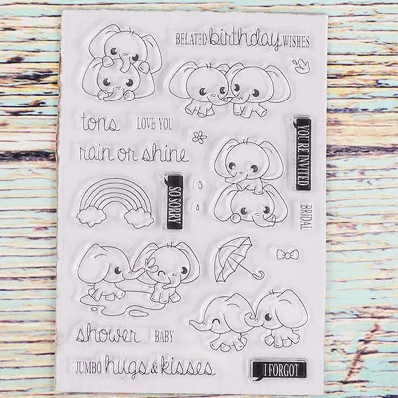 Объятия и поцелуи прозрачный Штамп для DIY Скрапбукинг/изготовление карт/Детские
