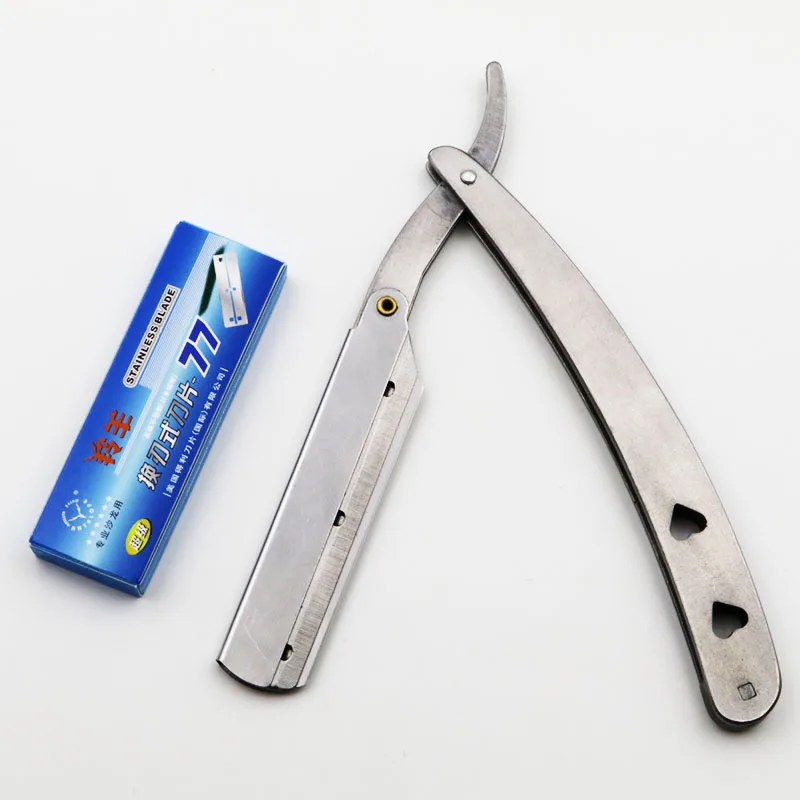 Складной бритвенный станок 77 02 с 10 лезвиями|straight barber|folding shaving knifeshaving knife |