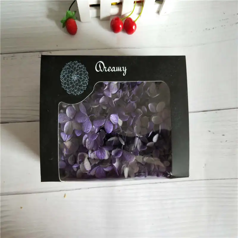 1 г Гортензия вечный цветок вечерние свадебные украшения - Цвет: Silver Deep Purple